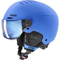Slēpošanas ķiveres un briļļu komplekts Uvex Rocket JR Visor, zila krās., 51-55 cm
