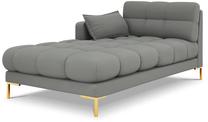 Sofa Micadoni Home Mamaia Chaise Longue, pilka sp., kairinė, 185 x 102 cm x 75 cm