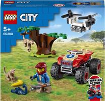 Konstruktorius LEGO City Laukinės gamtos gelbėtojų keturratis 60300, 74 vnt.