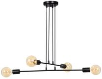 Valgusti rippuv Emibig Multipo 4 696/4, E27, 4 x 15 W, ilma katteta / must v.