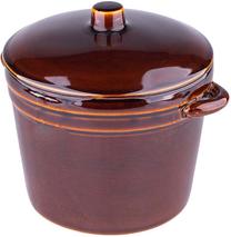 Katls Krystynka Stoneware Pot 6L + lid Q25, 6 l, brūna krās.