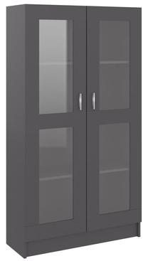 Vitrina VLX Chipboard 802761, pilka sp., 82.5 cm x 30.5 cm x 150 cm