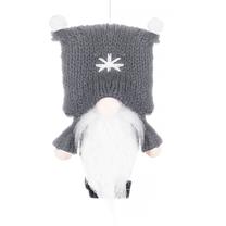 Eglītes rotājums Springos CA0625, pelēka krās., 8 cm, poliesters