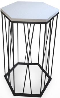 Kavos staliukas Kalune Design Cetrus Wood, balta sp./juoda sp., 40 cm x 35 cm x 62 cm