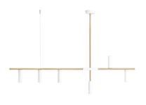 Valgusti rippuv Aldex Trevo 1097K40, GU10, 6 x 35 W, valge v. / pronks v.