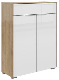 Komoda Nevada, balta sp./riviera oak sp., 110 cm x 81 cm x 37 cm