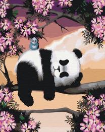 Tapymas pagal skaičius Paint it! Sleeping panda, įvairių spalvų