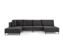 Lauko sofa Calme Jardin Fiji CAL_UL_102_F1_FIJI1, juoda sp., kairinė, 184 cm x 337 cm x 93 cm