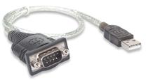 Adapteris Manhattan USB to Serial Converter USB A male, RS-232 male, 0.45 m, melna krās.
