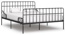 Lova dvigulė VLX Metal 284614, 200 x 200 cm, juoda sp., be čiužinio, su grotelėmis