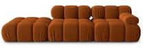 Modulinė sofa Micadoni Home Bellis Velvet, oranžinė sp., kairinė, 282 x 94 cm x 63 cm