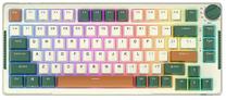 Bezvadu spēļu tastatūra Royal Kludge RKH81 Sky cyan, EN, balta krās./zaļa krās.