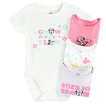 Bērnu rāpulītis ar īsām piedurknēm, neformāls vasara, meitenēm Cool Club Minnie Mouse LCG2802514-00, daudzkrāsaina, 98 cm, 4 gab.