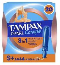 Higieniniai tamponai Tampax Pearl Compak, Super Plus, 20 vnt.