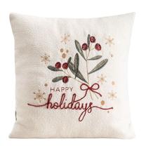 Kalėdinis dekoratyvinės pagalvėlės užvalkalas Homla Mistele 757280, balta/raudona/žalia, 45 cm x 45 cm