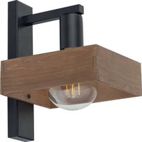 Šviestuvas sieninis Sigma Robin 32218, E27, 1 x 60 W, ruda sp. / juoda sp.