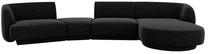 Modulinė sofa Micadoni Miley Haga19, juoda sp., dešininė, 320 x 132 cm x 70 cm