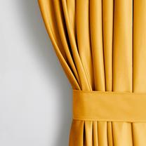 Naktinė užuolaida Restilo Velvet, garstyčių sp., 140 cm x 270 cm
