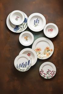 Pusdienu servīze Hermia BNS24YKPRS1104, porcelāna, daudzkrāsaina, 24 gab.