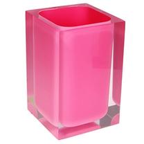 Стакан для зубных щеток Colours 655431, розовый цв., 7 см x 11 см x 7 см