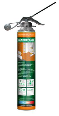 Клей полиуретановый Makroflex PU Adhesive EPS, XPS, MW, 0.75 л, серый цв.