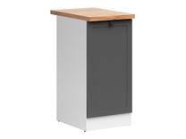 Apatinė virtuvinė spintelė Junona Line, balta sp./grafito sp./golden craft oak sp., 47 cm x 40 cm x 85.7 cm