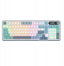 Klaviatūra Royal Kludge S98 Light Cloud Chartreuse Switches, Anglų (US), balta/pilka/žydra, belaidė