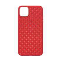 Telefono dėklas Devia Woven Pattern Design Soft Case iPhone 11 Pro, raudona sp., Apple