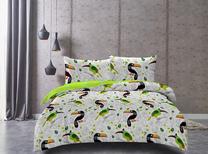 Gultas veļas komplekts DecoKing Toucan, daudzkrāsaina, 50 x 75 cm, 135 x 200 cm