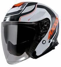 Motociklininko šalmas Axxis Mirage SV, M (57-58 cm), balta sp./juoda sp./oranžinė sp.
