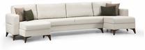 Kampinė sofa Atelier Del Sofa Kristal, smėlio sp., 90 x 303 cm x 86 cm