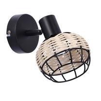 Lampa sienas Candellux Lighting Juicy 91-17635, E14, 1 x 40 W, melna krās. / melna krās.