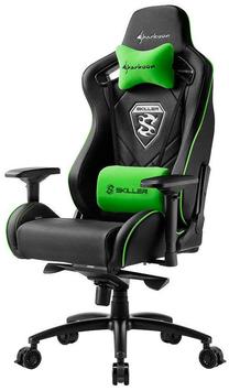 Žaidimų kėdė Sharkoon Skiller SGS4, juoda/žalia