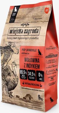 Kuiv koeratoit Wiejska Zagroda, veiseliha/kalkun/kartul, 9 kg
