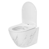 Tualete, pakarināms Rea Carlos Nature Marble, ar vāku, 370 mm x 495 mm