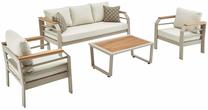 Lauko baldų komplektas Kalune Design Assento, rusvai gelsva sp., 5 vietų