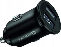 Automobilinis įkroviklis Swissten Nano, USB Type A, juoda sp., 45 W
