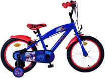 Vaikiškas dviratukas su papildomais ratukais, vaikų Volare Sonic Prime 31659-SAFW, mėlyna sp./raudona sp., 16"