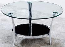 Žurnalinis staliukas MN 166B, skaidri sp./juoda sp., 70 cm x 70 cm x 43 cm