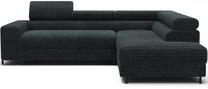 Kampinė sofa - lova Colesio, žalia sp., dešininė, 200 x 274 cm x 93 cm