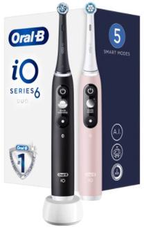 Elektriskā zobu birste Oral-B iO Series 6 Duo Pack, melna krās./rozā krās.