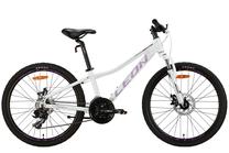 Dviratis kalnų Leon Junior DD, 24 ", 12" rėmas, balta sp./violetinė sp.
