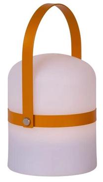 Lauko stalo šviestuvas Lucide Little Joe, 0.3W, LED, IP44, ruda sp./balta sp., 10 cm x 18.5 cm