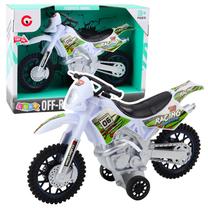Игрушечный мотоцикл Lean Toys Off Road Autobike, белый цв.