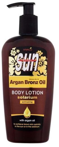Losjonas įdegio priežiūrai kūnui Vivaco Sun Argan Bronz Oil Solarium, 300 ml