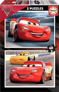 Dėlionė 2in1 Educa Cars 3 459759, 20 cm x 28 cm, 96 vnt., įvairių spalvų