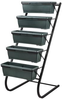 Stovas vazonams Kalune Design RS-001 596BUE9101, plastikinis/metalas, 56 cm x 85 cm, juoda sp.