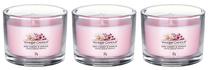 Žvakė, cilindrinė/aromatinė Yankee Candle Pink Cherry & Vanilla, 7 - 10 h, 37 g, 3 vnt., rožinė sp.