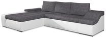 Kampinė sofa Ontario Sawana 21, Soft 17, balta sp./pilka sp., kairinė, 200 x 296 cm x 88 cm