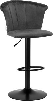 Baro kėdė 4Rico QS-B801, juoda sp./pilka sp., 37 cm x 54 cm x 90 - 110 cm
